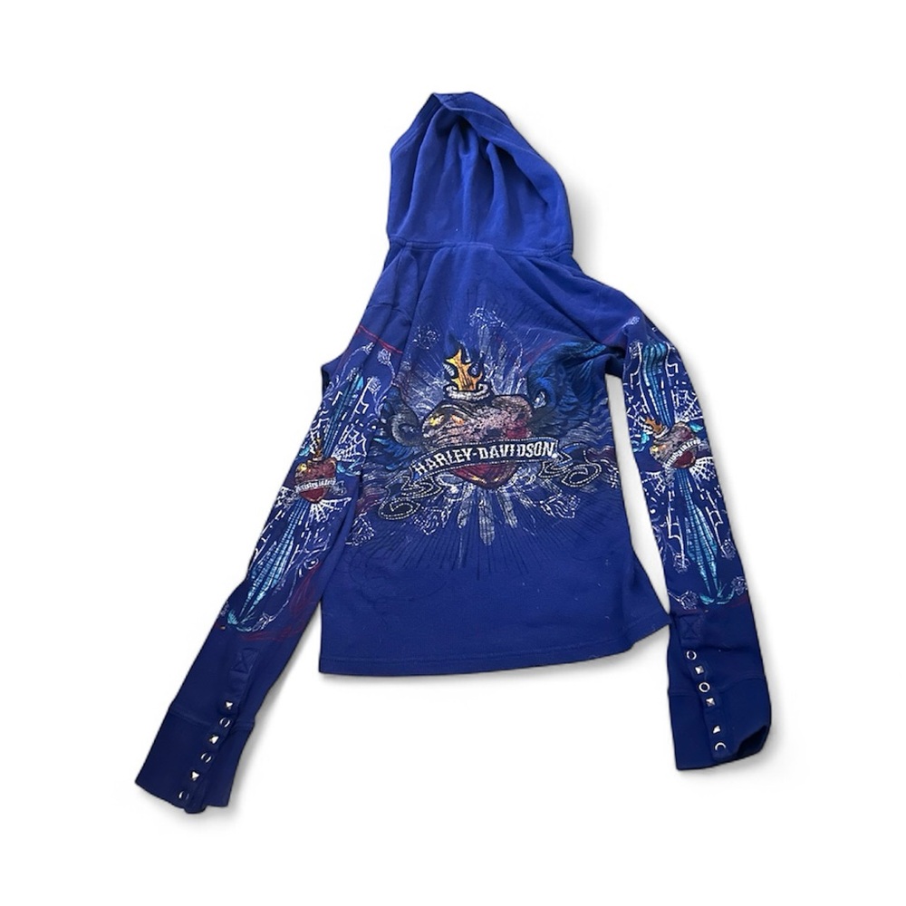 Harley Davidson Graphic Hooded Henley XS